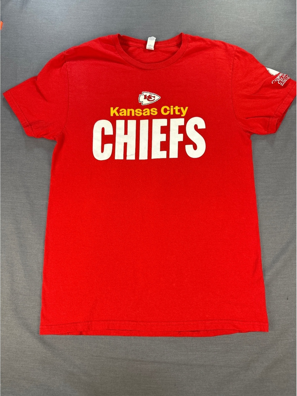 Kansas City Chiefs Jerzees Men's Graphic T-Shirt Medium Red Cotton